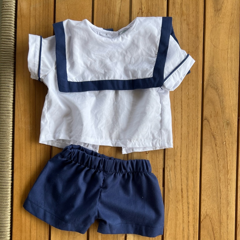 Classic Southern Smocks Nautical Outfit